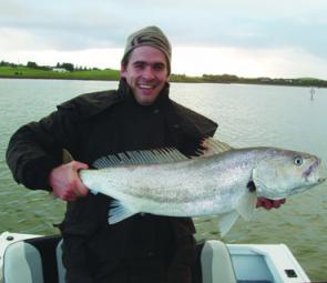 Trolling a live mullet rigged with a stinger hook is a great way to target mulloway.